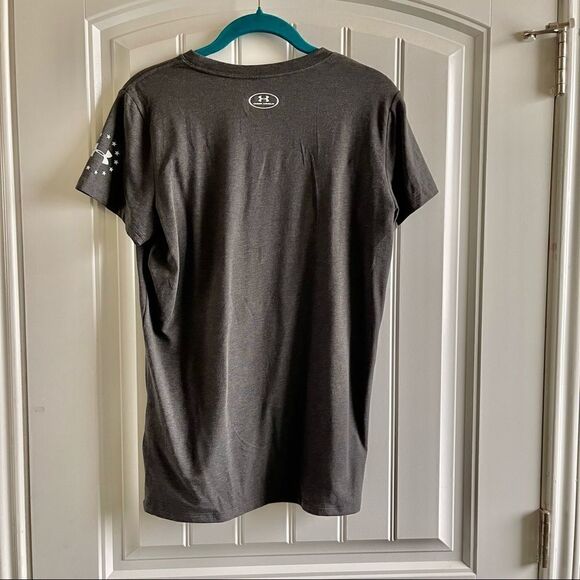 Under Armour Charcoal Gray Freedom Eagle T-Shirt; SZ S; BNWT - Picture 3 of 6